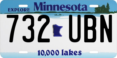 MN license plate 732UBN