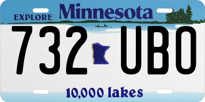 MN license plate 732UBO