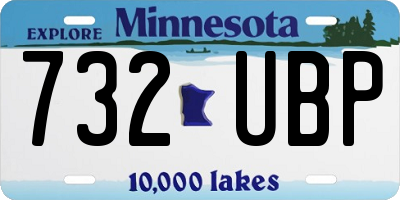 MN license plate 732UBP