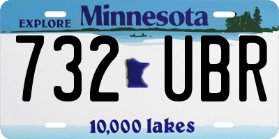 MN license plate 732UBR