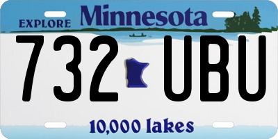 MN license plate 732UBU
