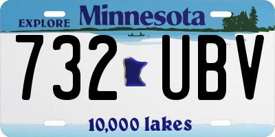 MN license plate 732UBV