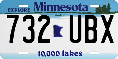 MN license plate 732UBX