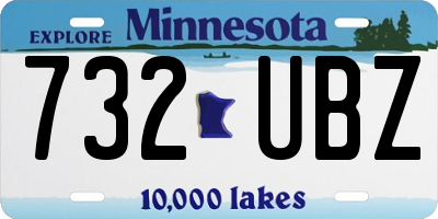 MN license plate 732UBZ