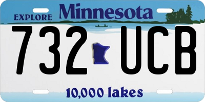 MN license plate 732UCB