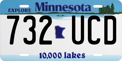MN license plate 732UCD