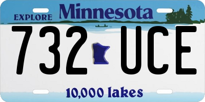 MN license plate 732UCE
