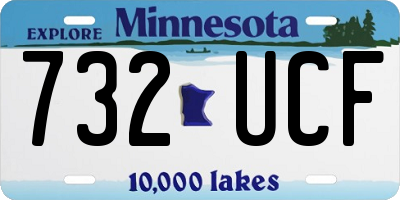 MN license plate 732UCF