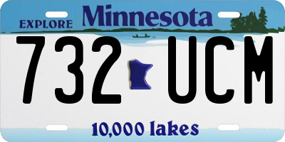 MN license plate 732UCM