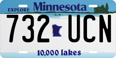 MN license plate 732UCN