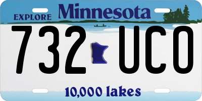 MN license plate 732UCO