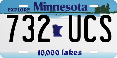 MN license plate 732UCS