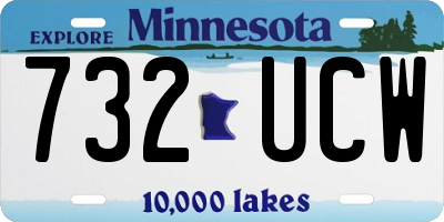 MN license plate 732UCW