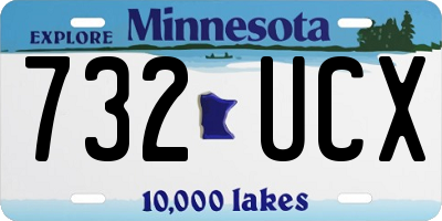 MN license plate 732UCX