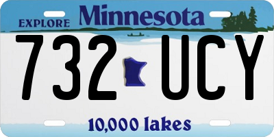 MN license plate 732UCY