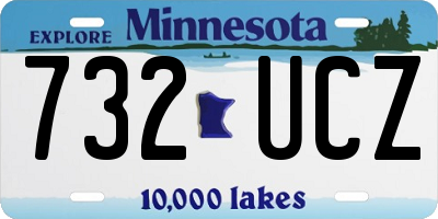 MN license plate 732UCZ