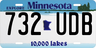 MN license plate 732UDB