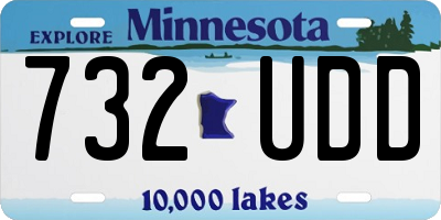 MN license plate 732UDD