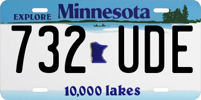 MN license plate 732UDE