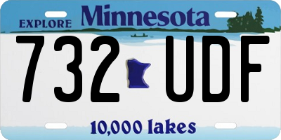 MN license plate 732UDF