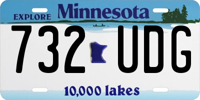 MN license plate 732UDG