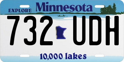 MN license plate 732UDH