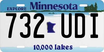 MN license plate 732UDI