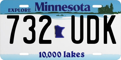 MN license plate 732UDK