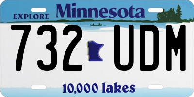 MN license plate 732UDM