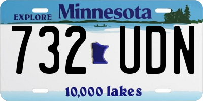 MN license plate 732UDN