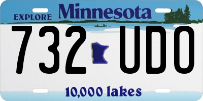 MN license plate 732UDO