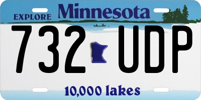 MN license plate 732UDP