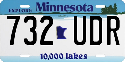 MN license plate 732UDR