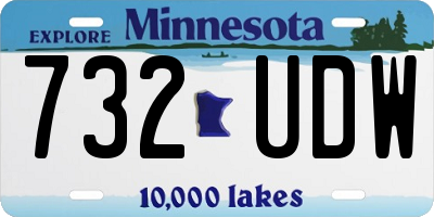 MN license plate 732UDW