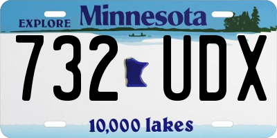 MN license plate 732UDX