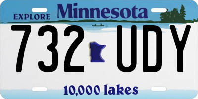MN license plate 732UDY