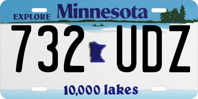 MN license plate 732UDZ