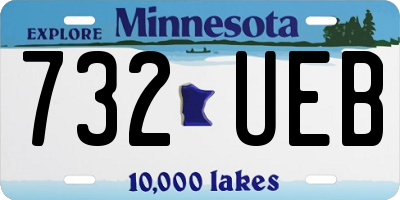 MN license plate 732UEB