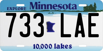 MN license plate 733LAE