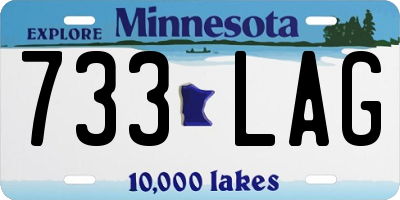 MN license plate 733LAG