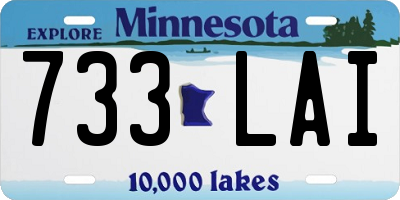 MN license plate 733LAI