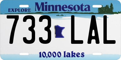 MN license plate 733LAL