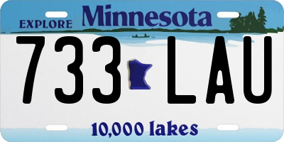 MN license plate 733LAU