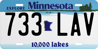 MN license plate 733LAV