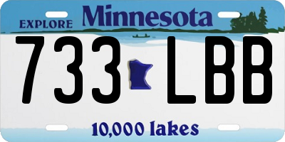 MN license plate 733LBB