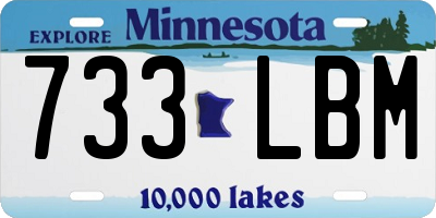 MN license plate 733LBM
