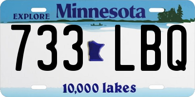 MN license plate 733LBQ