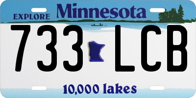 MN license plate 733LCB
