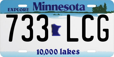 MN license plate 733LCG