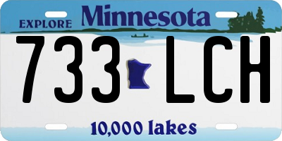 MN license plate 733LCH
